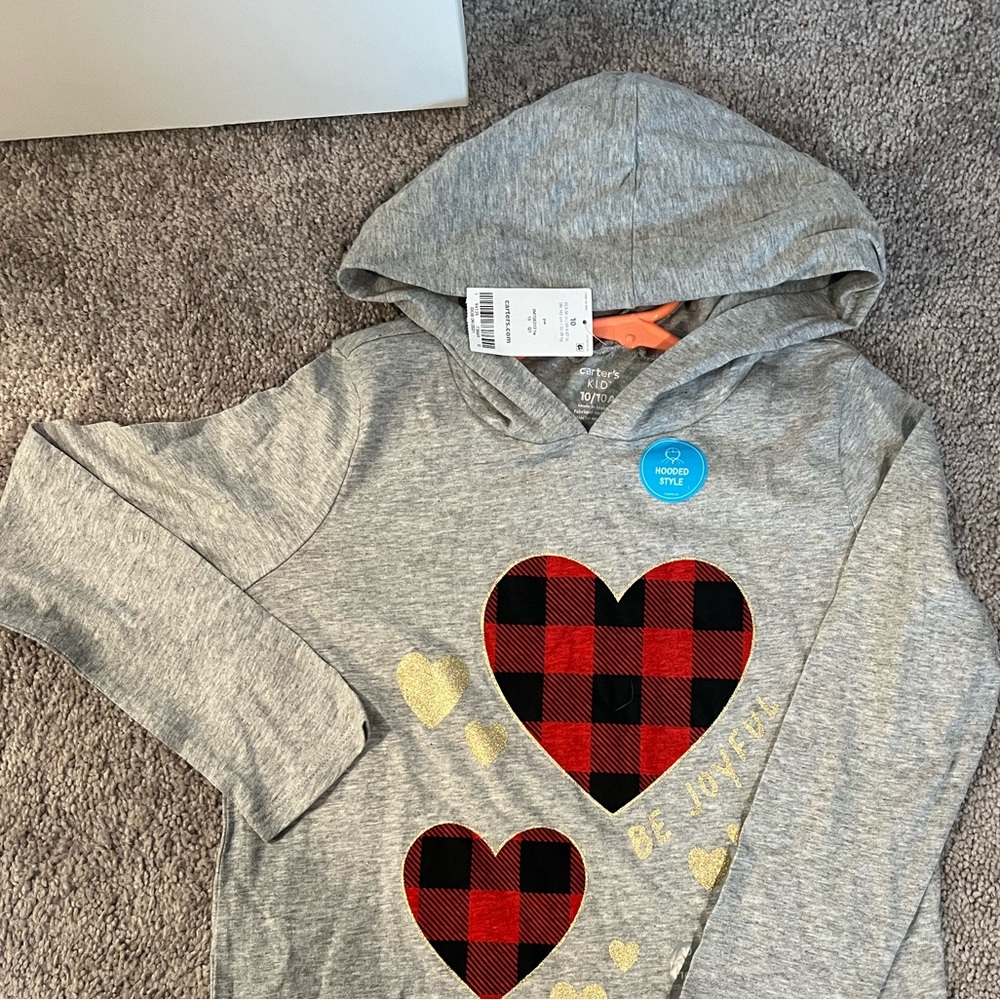 NWT - Carter’s Girls Long-sleeve hooded tee
